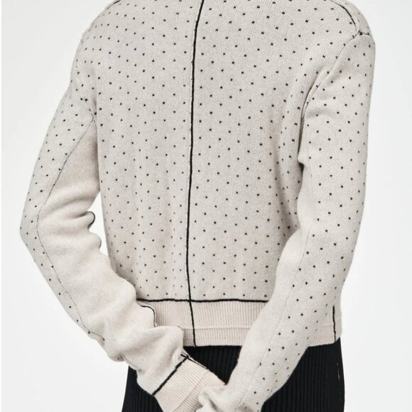 NEW MARIA MCMANUS REVERSIBLE CARDIGAN in Crema and Black Dot XS - Picture 5 of 16